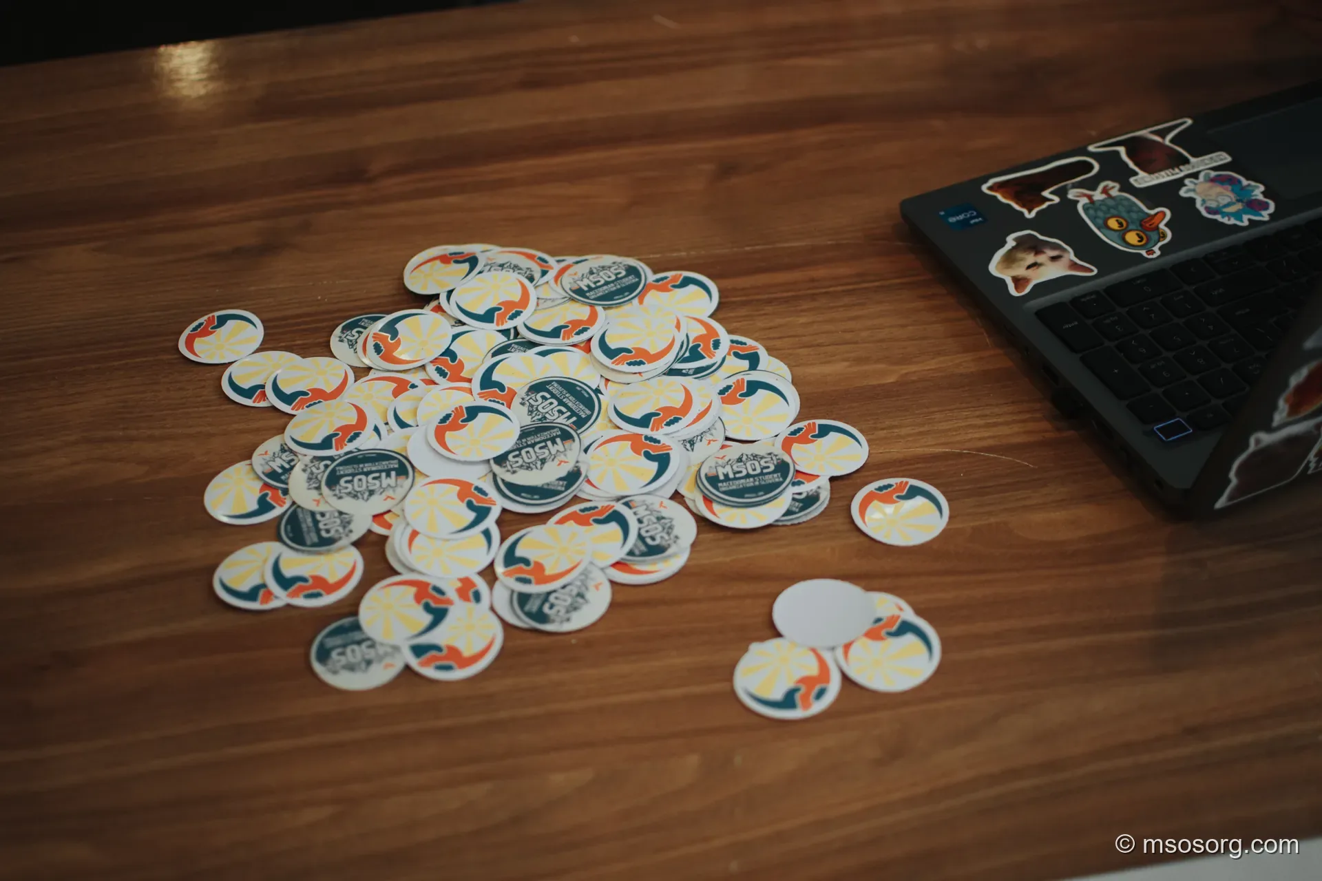 Newly printed MSOS stickers