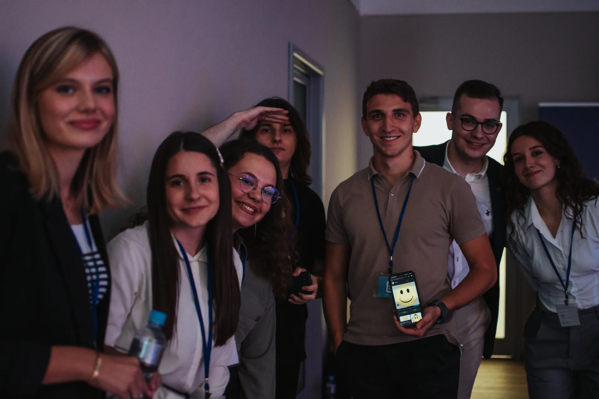 Students supporting each other in a friendly and caring manner.