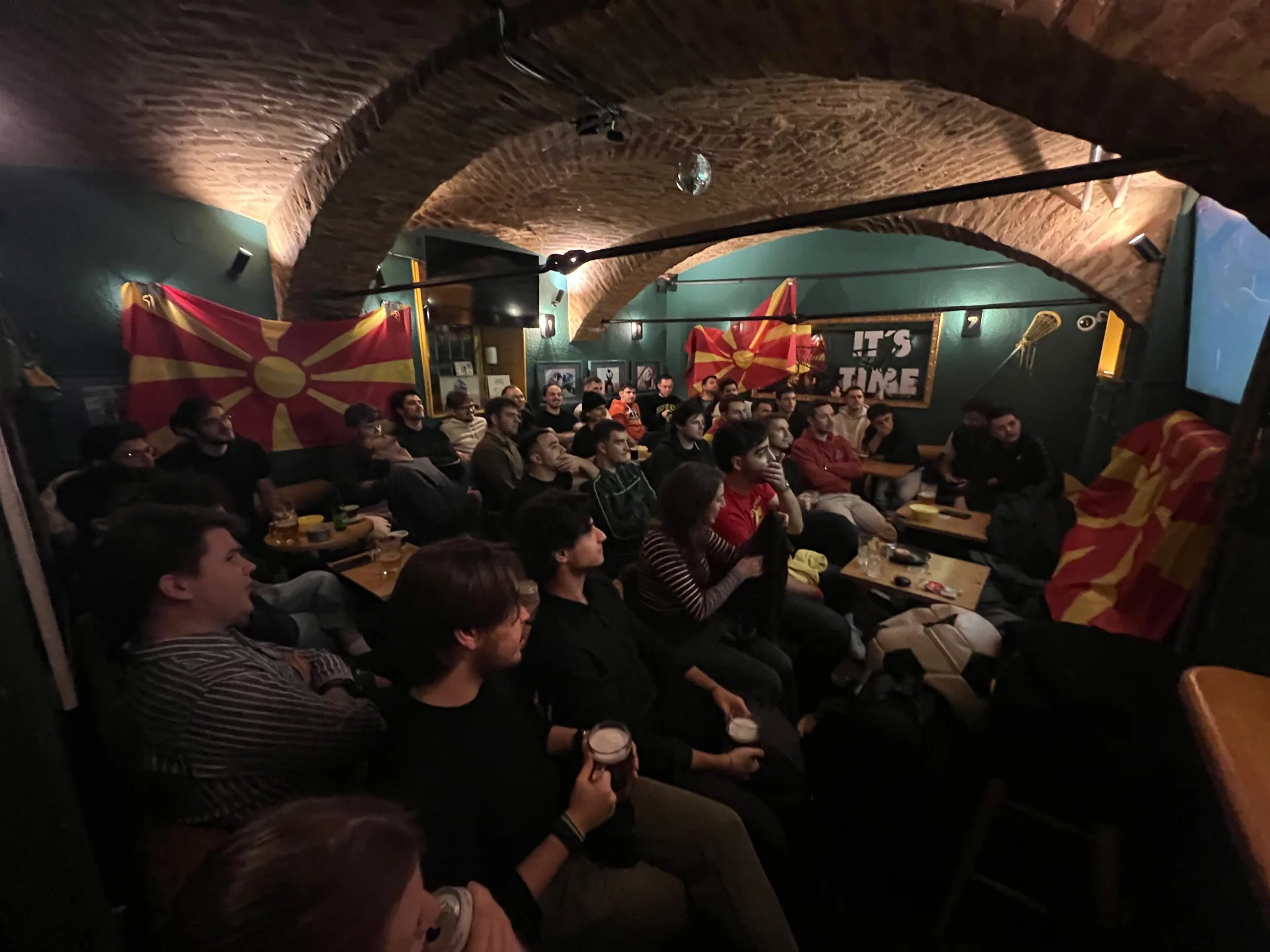 Watching the Football Match Between Macedonia and Wales Together, photo 2