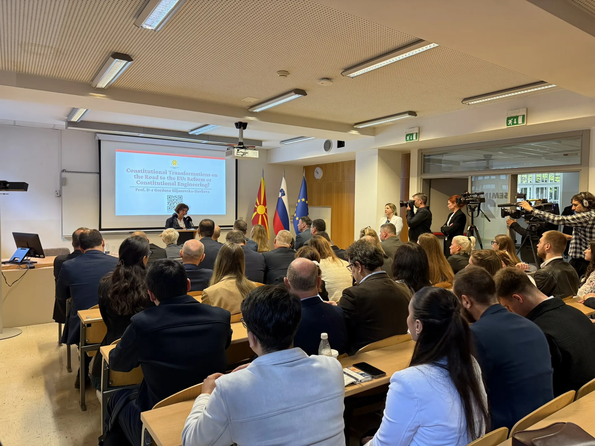 President Gordana Siljanovska-Davkova at the University of Ljubljana, photo 1