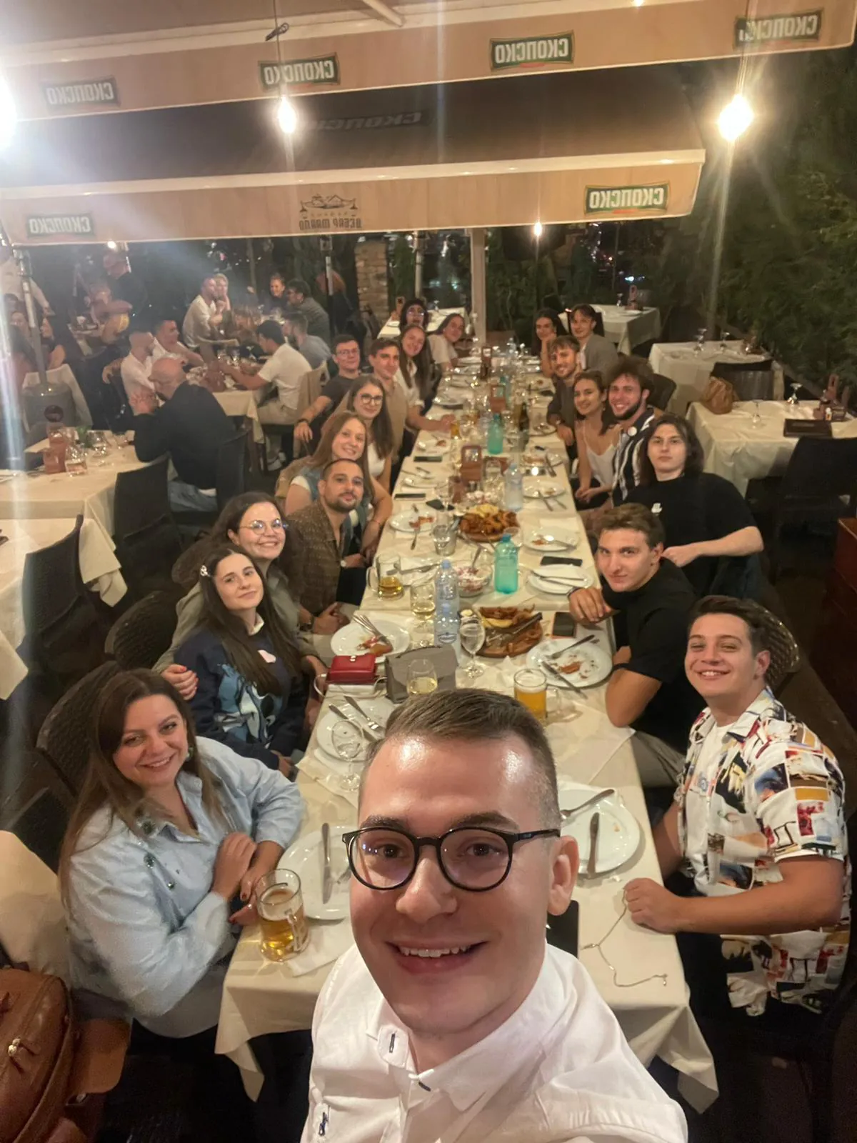 Team dinner after the event.